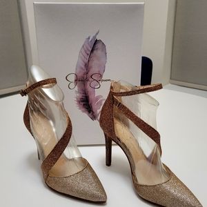 Beautiful party shoes silver/bronze